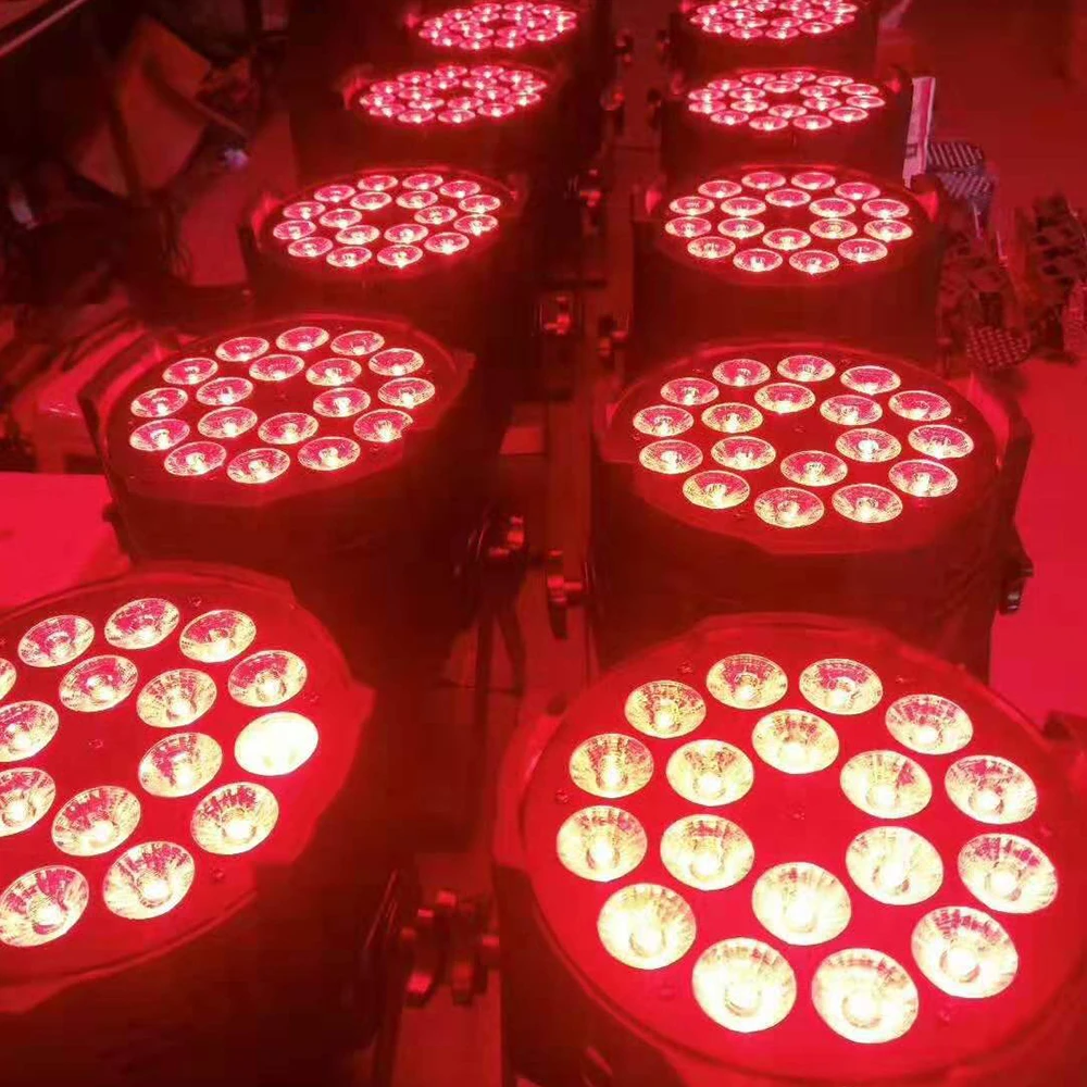 Luzes de Palco 6 Pçs e lote Discoteca Dmx Fase Luz Par Led Par 18x12 w Rgbw 4in1 Par Pode 10 6 pçslote discoteca dmx fase luz par