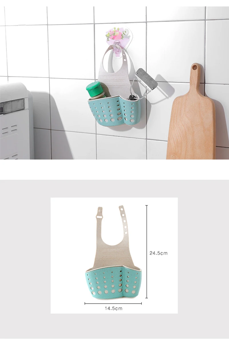 FHEAL кухонные двойные карманы подвесной сливной мешок для ванной гаджет для хранения раковина держатель для мыла стойка кухонные инструменты приспособление аксессуары