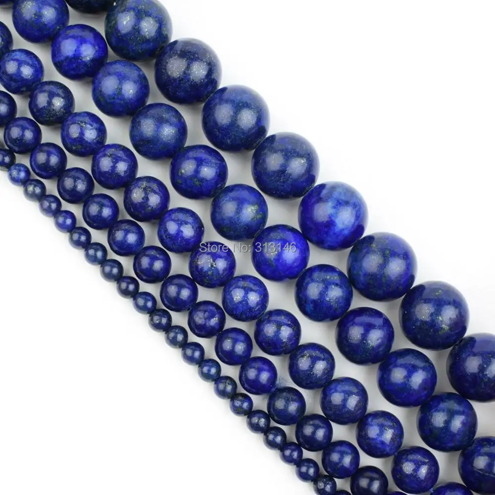 

Wholesale Natural Stone Lapis Lazuli Strand Beads 4 6 8 10 12MM Pick Size For Necklace Bracelet DIY Jewelry Making Accessories