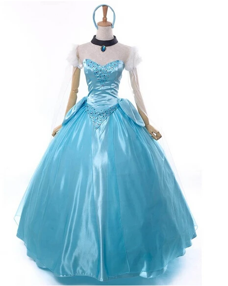 

2016 Cinderella Costume Women Halloween Party Cosplay Evening Dress