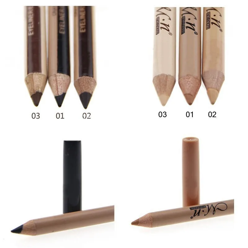 1PC New Professional 2 in 1 Double-end Make Up Waterproof Eyebrow Pen + Foundation Base Contour Makeup Face Concealer Pencil