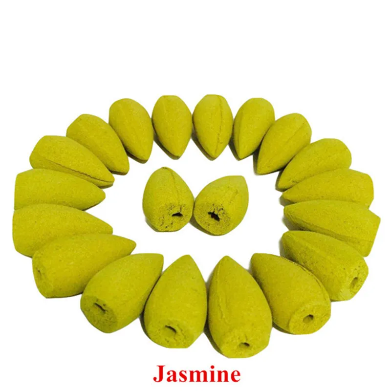 80 PcsBottle Chinese Natural Fragrance Backflow Incense Agarwood Cones Wormwood Rose Mint Scent Incense Cones 10 Types  (9)