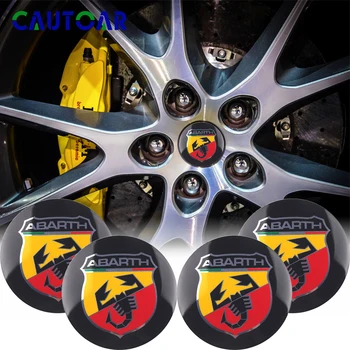 

4pcs/Pack 56mm Abarth scorpion logo car emblem Wheel Center Hub Cap Auto Rim badge refit decoration cover sticker styling