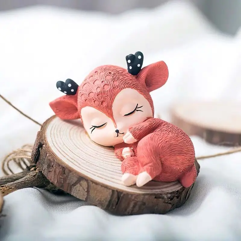 

Cute sleeping Sika deer cake mousse silicone mold Elk shape suitable for making chocolate jelly Soap Aroma plaster candle mold