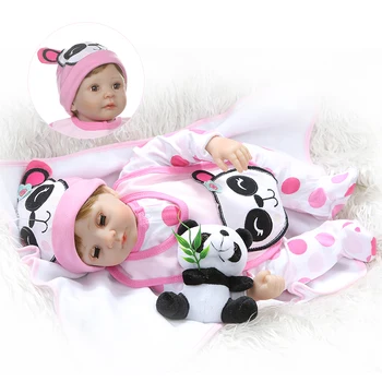 

55cm Real Reborn Silicone Girl doll blinking eyes Dolls Toys vinyl newborn princess toddler bedtime kids birthday gift boneca