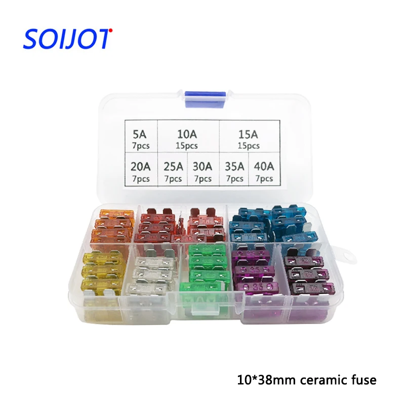 

72pcs/box Assorted Medium Blade Fuses Fuse Refitted Special 5A 10A 15A 20A 25A 30A 40A For Auto Car Truck