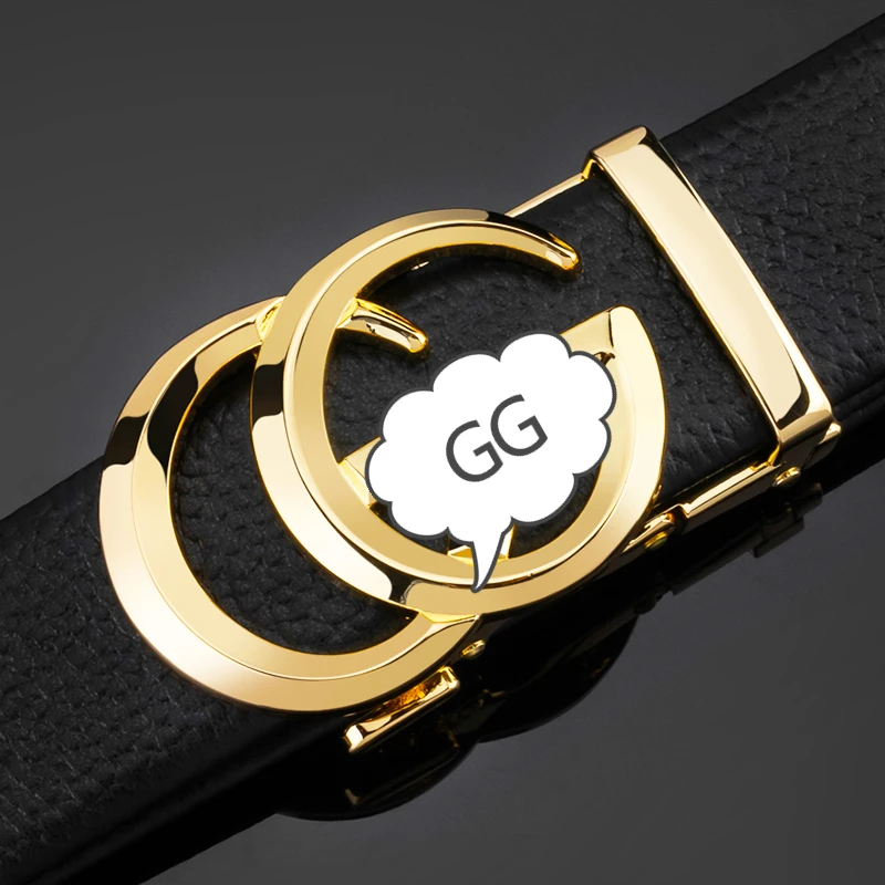 

Brand Leather Belt Man Youth Joker Business Pure Cowhand Han Version Of Simple Fashion Double G Belt