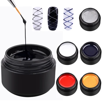

5ml/Bottle UV Painting Gel Polish Pure Color Gold Silver Nail Gel Varnish Draw Flowers LED Nail Paint Gel