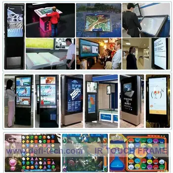 

DefiLabs 4 points 50" Infrared Touch Screen frame, 16:9 format for multi touch table, advertising,
