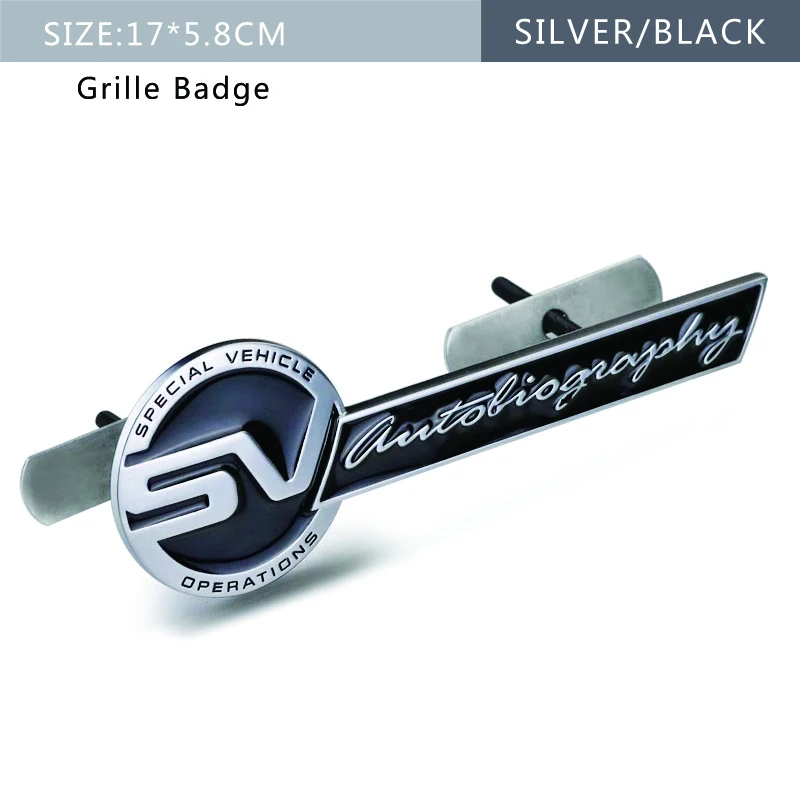 Авто решетка эмблема SV логотип круглая наклейка SVR значок наклейка металлическая для Land Rover Range Rover Discovery Vogue автомобильные аксессуары