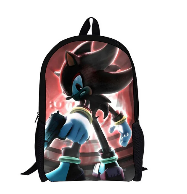 16-дюймовый шпилька рюкзаки с персонажами мультфильмов для детей Для мальчиков и девочек Марио Sonic зубная щётка бум книжная сумка рюкзак для учеников начальной школы; школьная сумка Mochila - Цвет: Sonic 7
