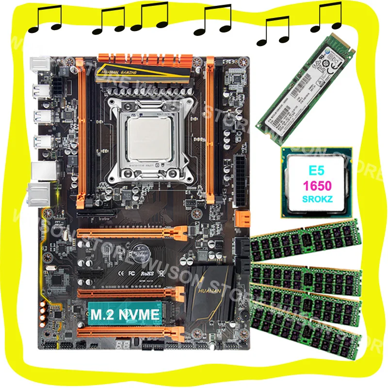 HUANAN ZHI X79 материнская плата с процессором Intel Xeon E5 1650 C2 3,2 GHz Материнская плата с M.2 128G NVME SSD RAM 4*16G DDR3 1600 REG ECC HUANAN ZHI X79 материнская плата с процессором Intel Xeon E5 1650 C2 3,2 GHz Материнская плата с M.2 128G NVME SSD RAM 4*16G DDR3 1600 REG ECC