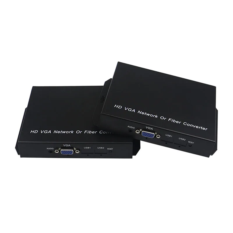 

VGA Optical Fiber Extender Converter 1080P VGA Audio To Fiber Optic transceiver single mode 20KM FC