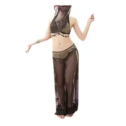 Женская одежда пояс для танца живота танцевальные костюмы с вуалью