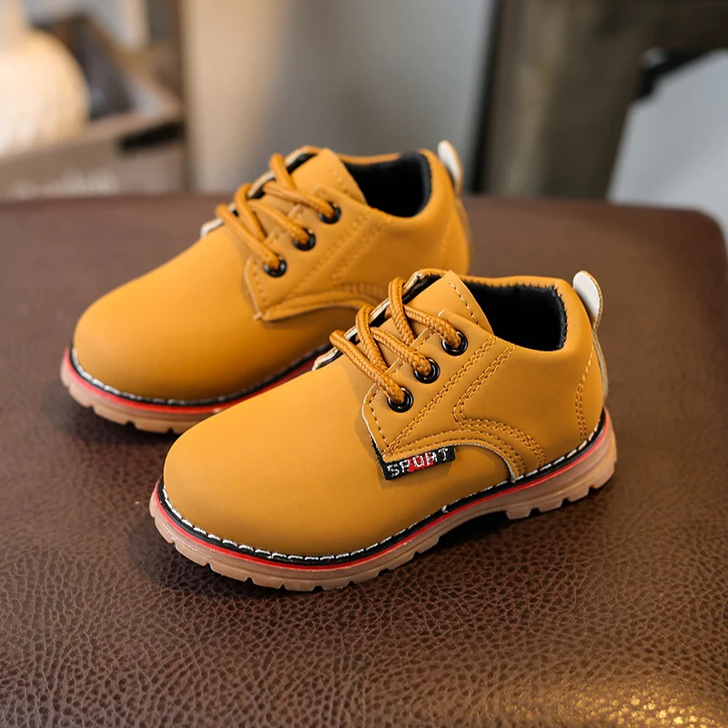 

Top Selling Kids Fashion Sneakers Baby Soft Bottom Toddler Shoes Boys Leather Shoes Children Girls Martin Boots Size 21-25