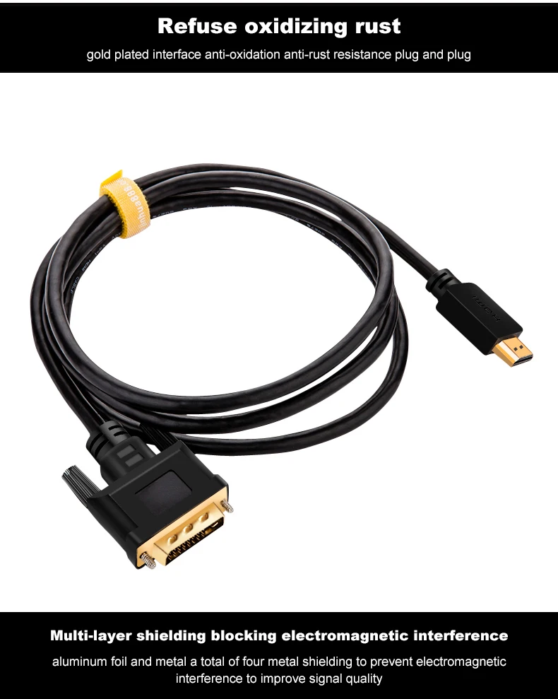 Dvi к Hdmi конвертер 4K Dvi-d к Hdmi pin адаптер двунаправленный DVI D Мужской к HDMI кабель конвертер к DVD lcd HDTV xbox 3 м