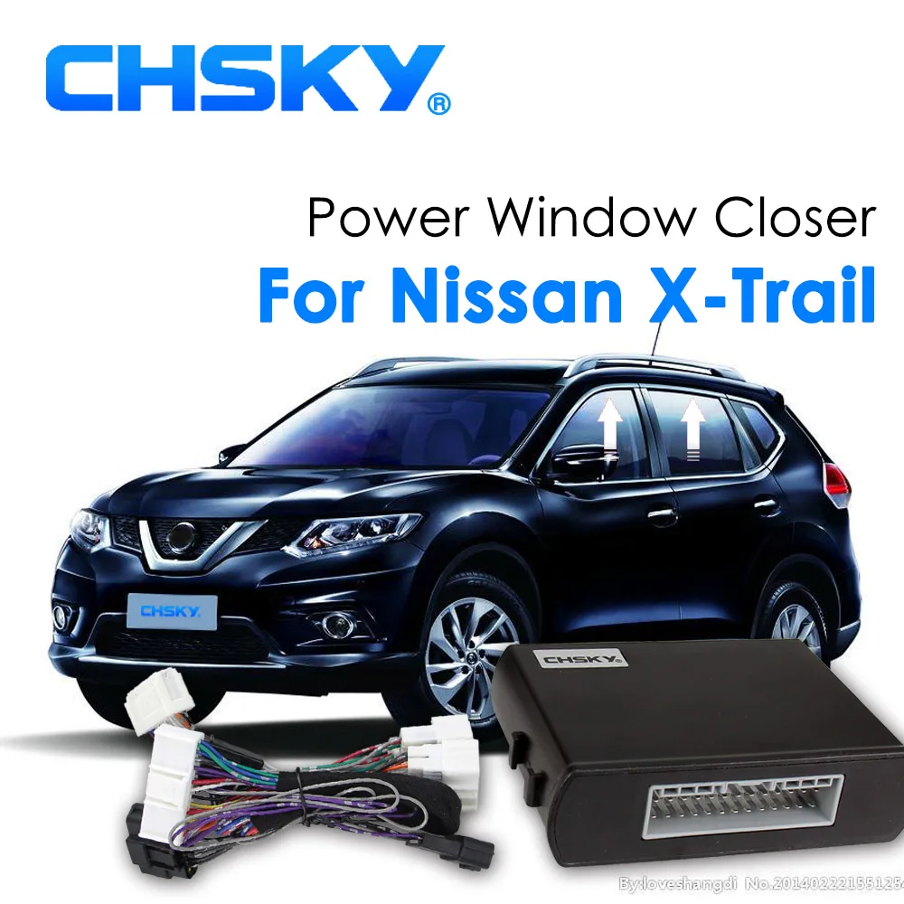 

CHSKY Auto Car Power Window Roll up Window Closer For Nissan X-Trail Car Alarm Systems DC 12V Remotely Window Closer lifter