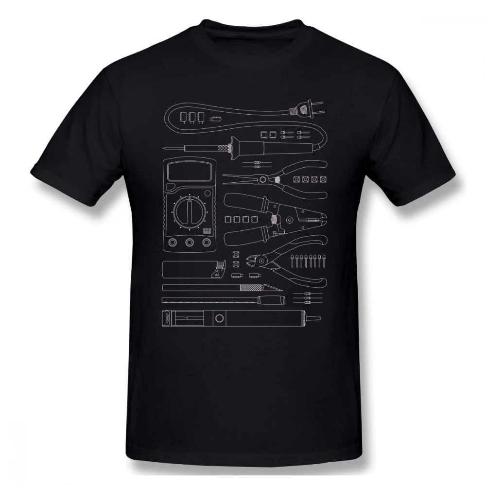 

Hacker T Shirt Hardware Hacker Tools Tee T-Shirt Short-Sleeve 100 Percent Cotton Tee Shirt Funny Streetwear Graphic Man Tshirt