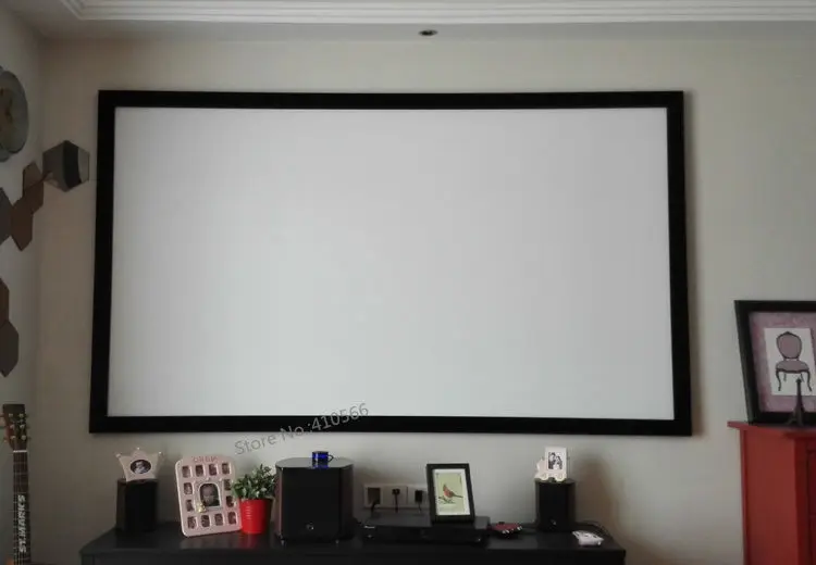 Матовый белый 3D проектор экран 8" Диагональ 16:9 4K Ультра HD готовый плоский фиксированная рамка проекционные экраны с черным Velevt