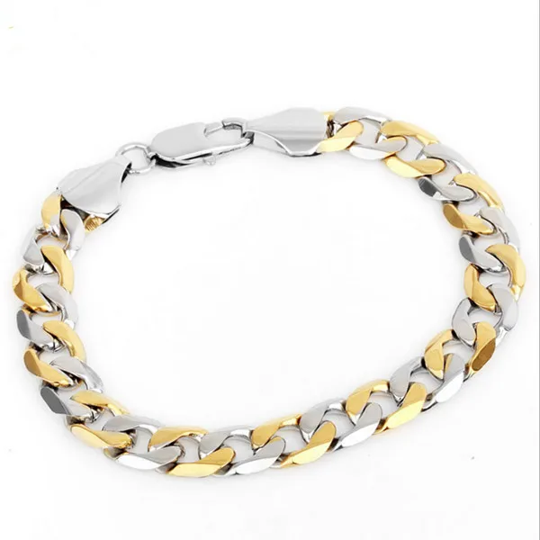 

AAE82 21CM Width 1CM 316L Stainless Steel Gold & Silver Plated Bracelet Jewlery Men Gift Jewelry ,Fahion, modern, wholesale