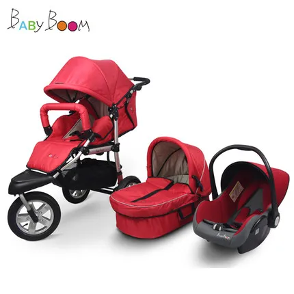 3 в 1 baby boom High Landscape Детские коляски с машинкой saet new born carriage 0-3 yeras - Цвет: red3 in1