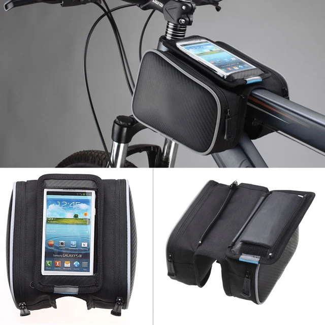 Best Offers 2018 5"/5.5" Black High Quality Cycling Bike Bicycle bags panniers Frame Front Tube Bag For Cell Phone MTB Bike Touch Screen Bag Best Offers 2018 5"/5.5" Black High Quality Cycling Bike Bicycle bags panniers Frame Front Tube Bag For Cell Phone MTB Bike Touch Screen Bag
