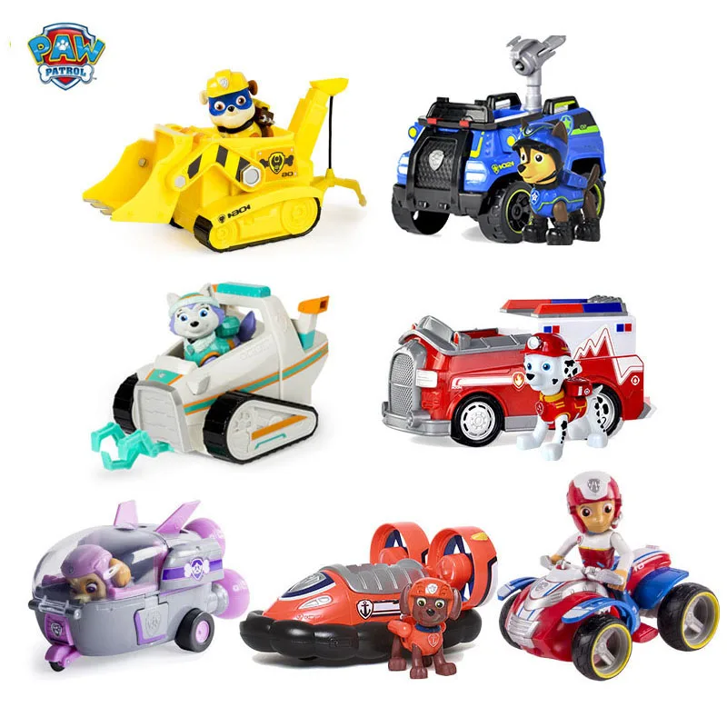 

Genuine Paw Patrol Chase Marshall Zuma Skye Everest Tracker Car Kids Toy Paw Patrol Ryder Figure Doll Christmas birthday Toys