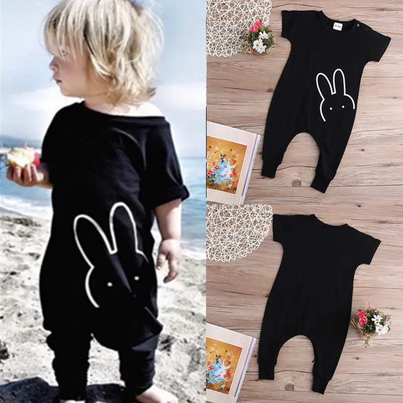 Set di abbigliamento Per Bambini Neonato Del Pagliaccetto Tuta Nera  Abbigliamento In Cotone Ragazze Dei Ragazzi Neonato Del Cotone Del Coniglio  Bunny Girl Abbigliamento|clothing boy|girls clothingclothing sets -  AliExpress