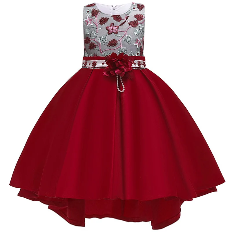 Платье принцессы с цветочным узором для девочек летние платья-пачки для девочек на свадьбу, день рождения, Детский костюм для детей 2, 4, 6, 8, 10 лет