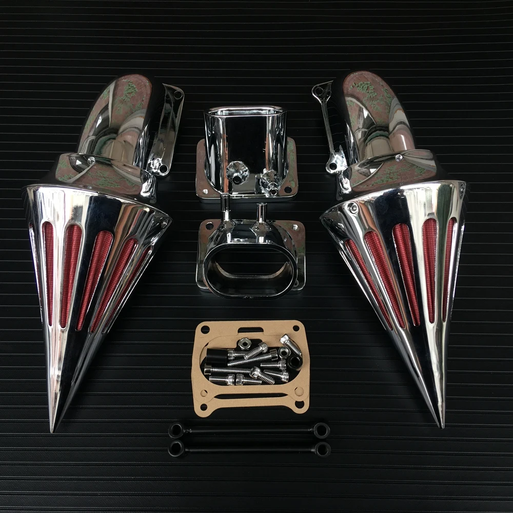 

Chrome/Black Spike Air Cleaner Intake Filter Kits For Suzuki Boulevard M109 M109R