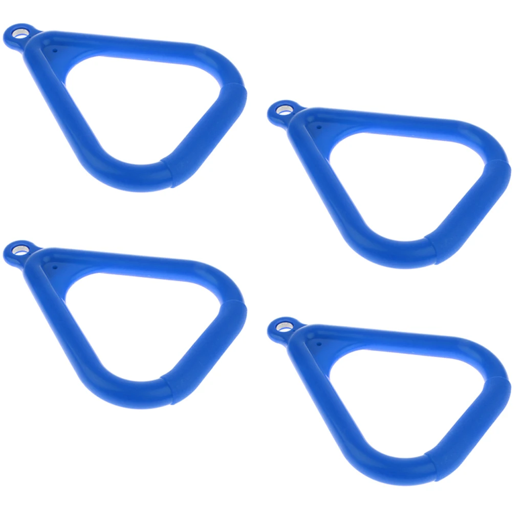 MagiDeal Kids Outdoor Indoor Trapeze Swing Ring Playground Swing -Blue