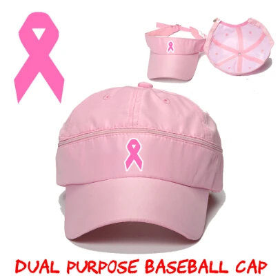 blue baseball cap Pink Ribbon baseball Cap women  Running cap Visor Sun hat Breast Cancer Awear Water Proof hat Free shipping fashion baseball caps Baseball Caps