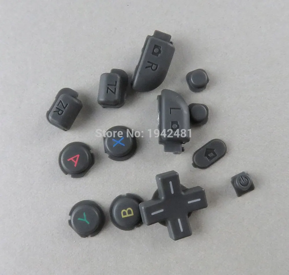 Для nintendo Новые 3 DS XL LL черный R& L ZR ZL кнопки Запчасти D Pad ABXY Главная Мощность комплект кнопок для новых 3 DSXL 3dsll - Цвет: gray