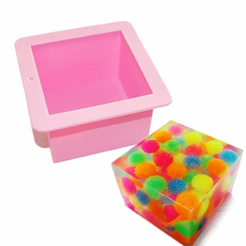 

Large Cube Square Soap Candle Cake Jello Lotion Bar Silicone Mold Supplies 500ml