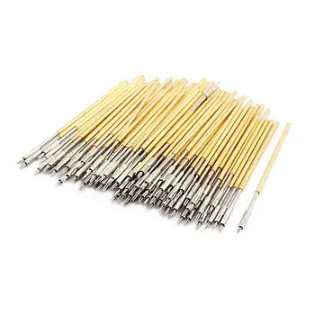 

100pcs PL75-M3 1.01mm Dia 38.3mm Length Metal Spring Pressure Test Probe Needle