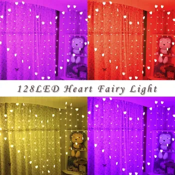 

128 LED String Light Holiday Christmas wedding decoration lamp led icicle Curtain lamp UK US Wedding Decoration lights