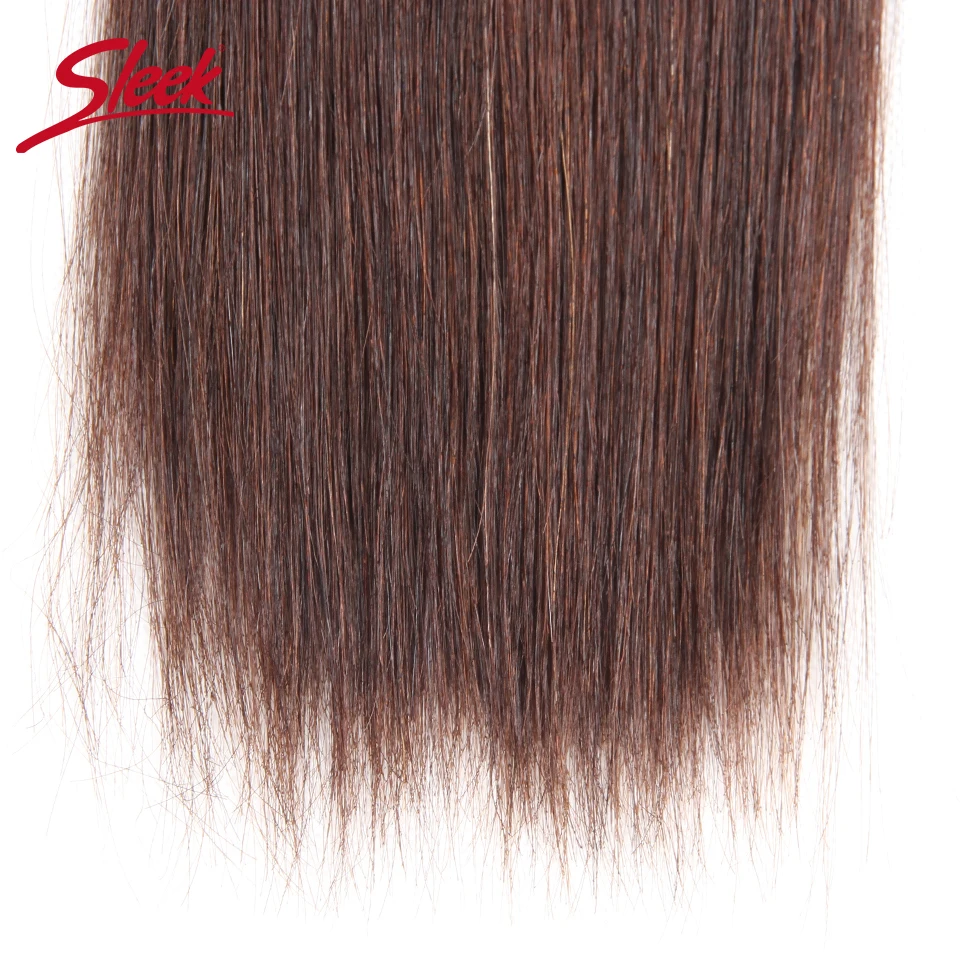 Sleek трессы бразильский Реми человеческие волосы Связки прямые волосы Yaki Weave #2/#6/#33 натуральный цвет человеческие волосы Связки