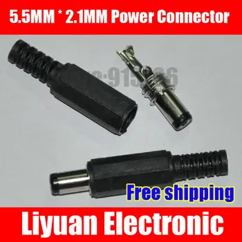 

Free shipping DC Plug / Interface / Socket / Jack / 5.5MM * 2.1MM Power Connector / Solder Type (Short)