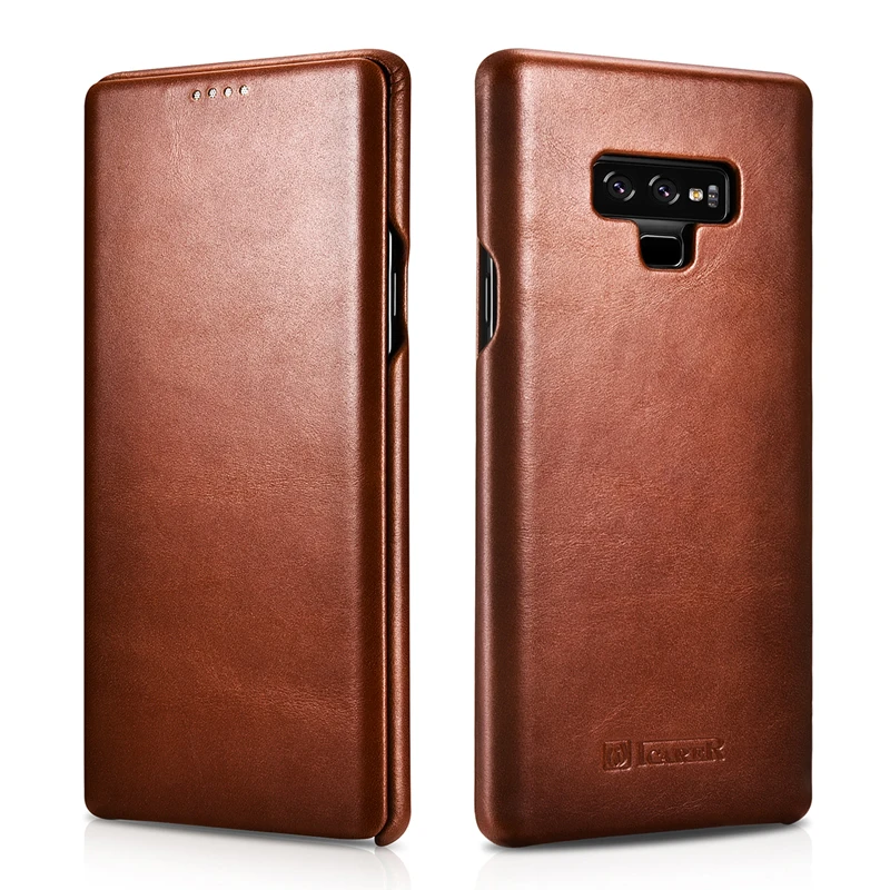 

Slim Retro Cowhide Genuine Leather Flip Case for Samsung Galaxy Note9 Business Real Leather Smart Phone Cover for Samsung Note8