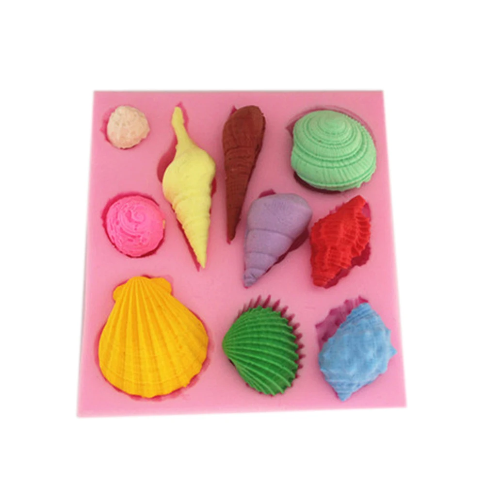 Cartoon Lovely Cake Molds Mushroom Snail Shell Cactus Silicone Fondant Sugar Craft Decoration Baking Tools | Дом и сад