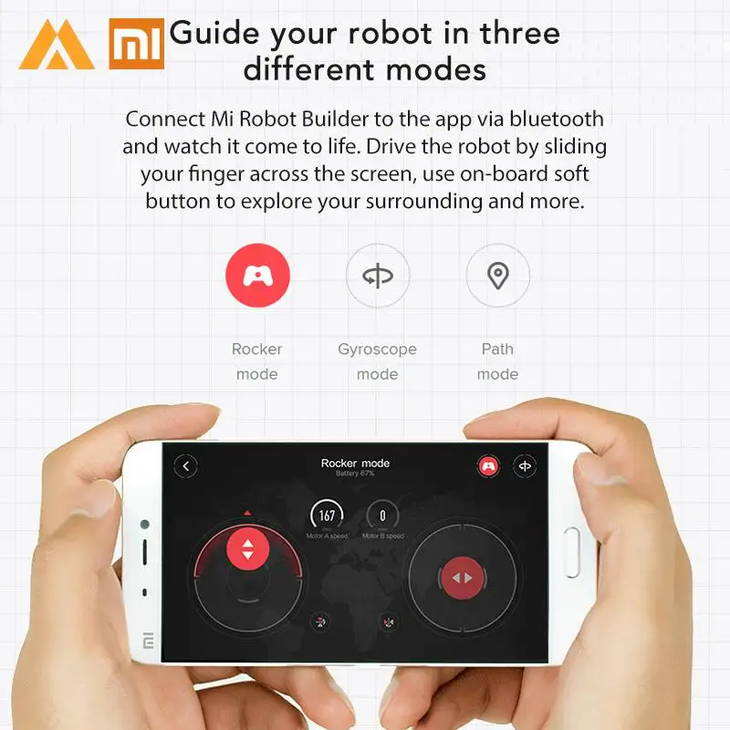  Xiaomi MITU Robot Builder DIY Building Blocks Bluetooth 4.0 Programmable Smart Track Robot Kit APP 