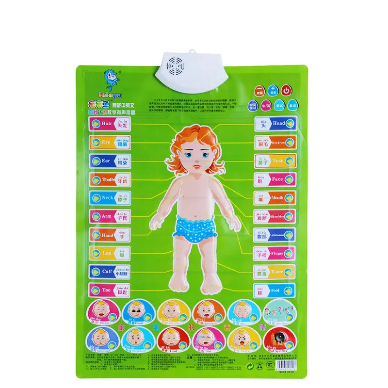 Baby Kid Educational Toy Sound Wall Chart Electronic Alphabet English Learning Machine Preschool Toy Digital