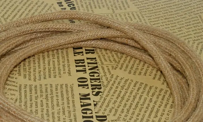 

10m/lot 2 x 0.75mm2 Vintage rope textile round Cable Vintage copper Eletrical Wire Suitable For Edison Bulb Lamps