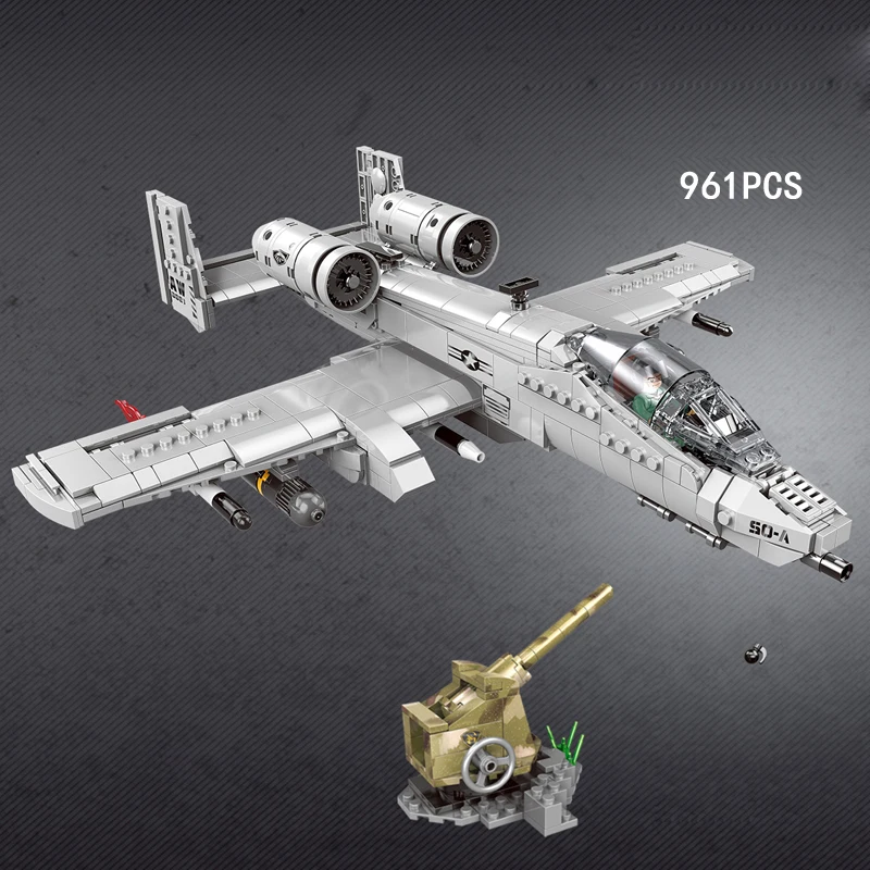 

Modern military Traversing battlefield batisbricks A10 fighter building block minifigs ww2 army air force figures bricks toys