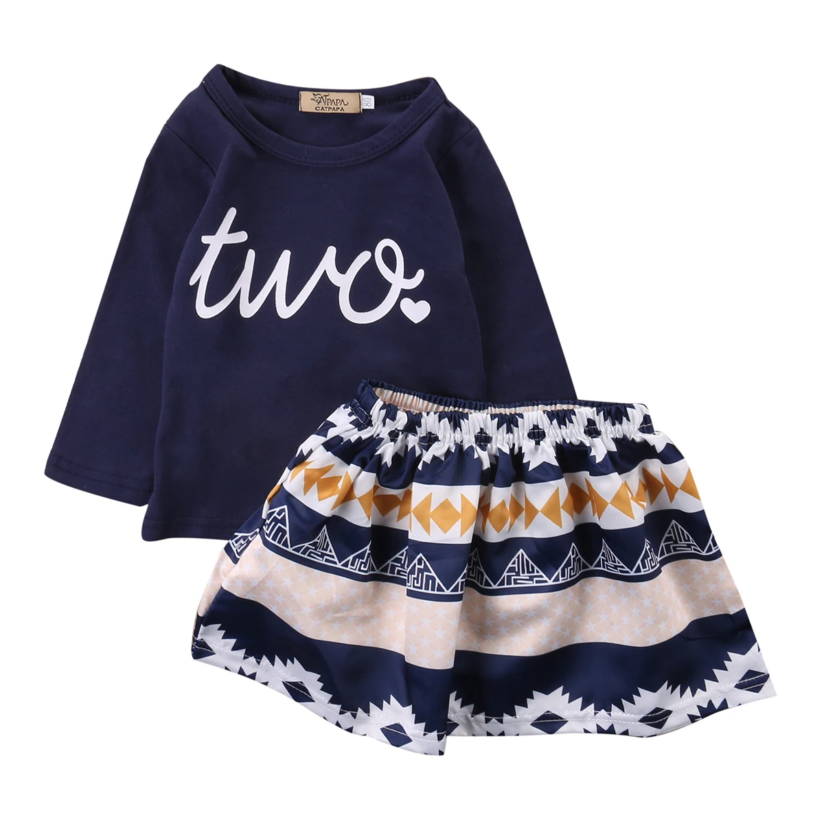 2Pcs Girls Clothes Sets Kids Clothing 2pcs T shirt and Skirt Set Baby