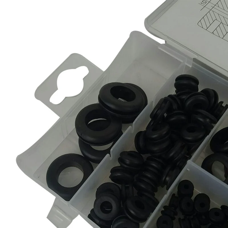 180PcsBox Rubber Grommet 8 Popular Sizes Grommet Gasket For Protects Wire Cable & Hose Custom Part Rubber Seal Assortment Set 3