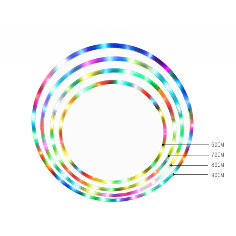 Multiple Light Up Sports Hoops Adults Kids LED Glow Sport Hoop Toy Multi-color Hoop Loose Weight Bodybuilding Fitness Hoops