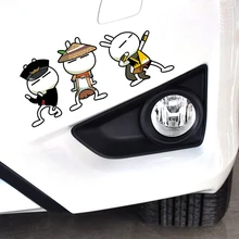 Car-Styling Tuzki Action Funny Car Sticker Cover Scratches Cartoon Decal For Ford Focus 2 Mazda 3 Peugeot 206 307 Kia Opel Skoda