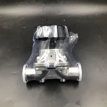 DN25 Tri зажим "(50,5 мм OD) Санитарно-гигиенический ручной Мембранный Клапан PTFE SS316 Нержавеющая сталь