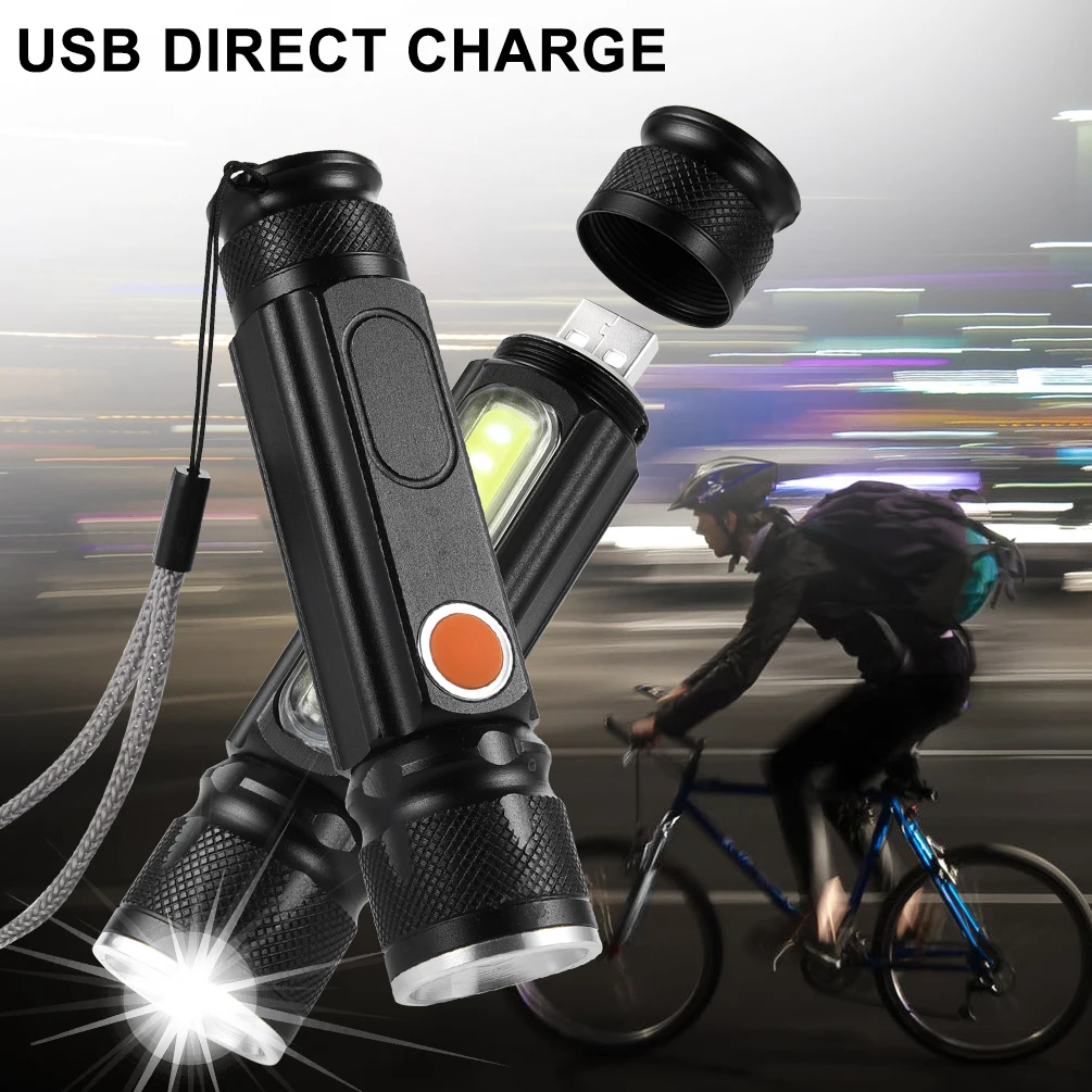 Upgrade Led High Powerful Flashlight IP65 Cree XML-T6 Zoomable Torch lanterna Tactical Light USB Bicycle lantern zaklamp Lamp